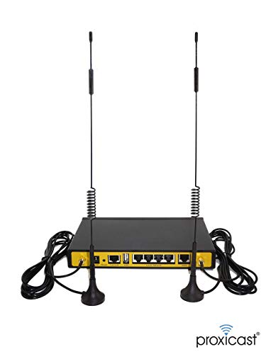Image of Proxicast 6.5~8 dBi 4G /LTE External Magnetic Loaded Coil Antenna Compatible with Cisco, Cradlepoint, Netgear, Pepwave, MoFi, Digi, Sierra & other Routers & Modems with SMA Connectors (ANT-124-SMA-2PK)