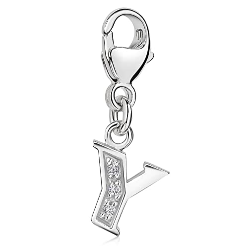Colgante de letra de plata 925 con tres circonitas para regalar