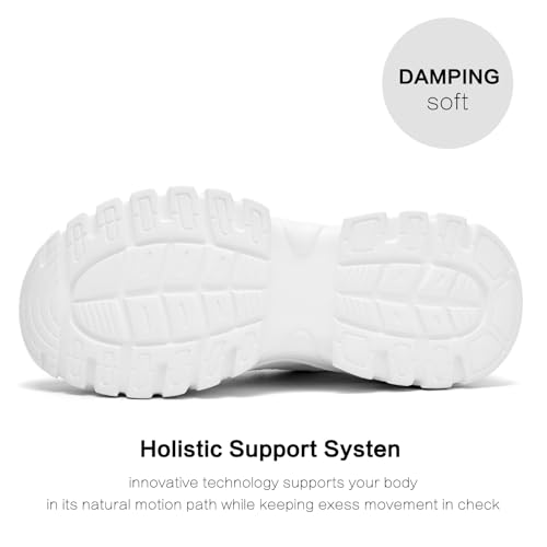 Image of Womens Walking Shoes Non Slip Ladies Running Fashion Athletic Sneakers Work Gym Tennis Athletic Sports Comfort Breathable Lightweight Mesh Soft Sole