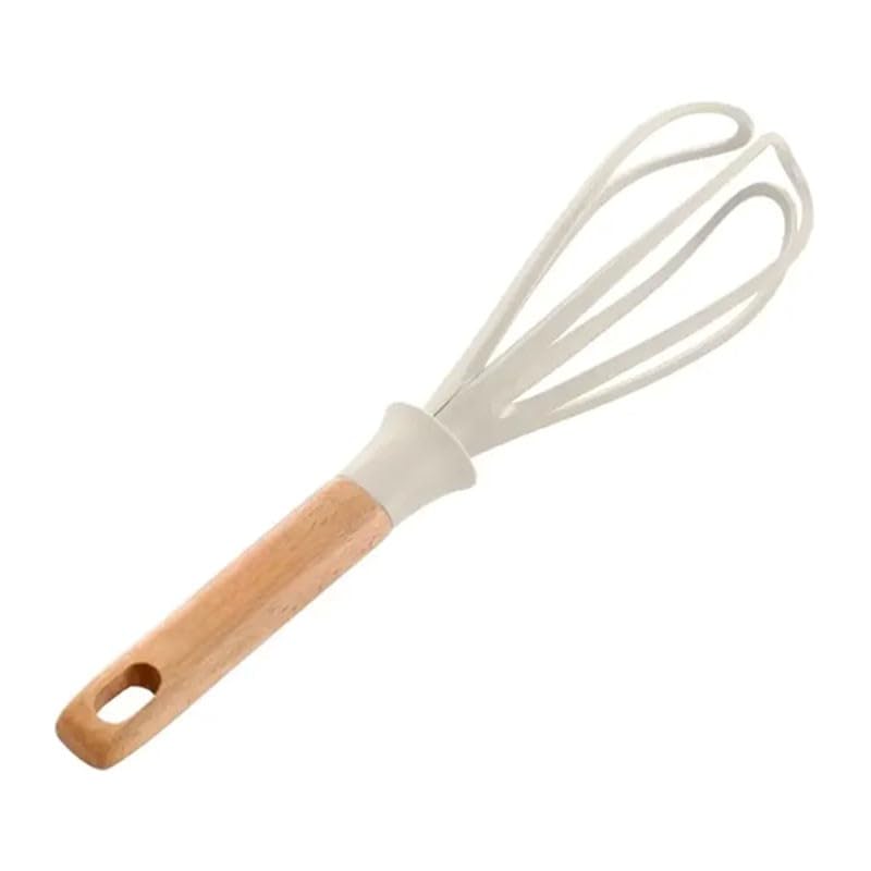 Beech Wood Whisk – Wooden Handle Balloon Whisk – Durable Kitchen Utensil for Whisking, Mixing, Beating Eggs, Batter & Everyday Baking