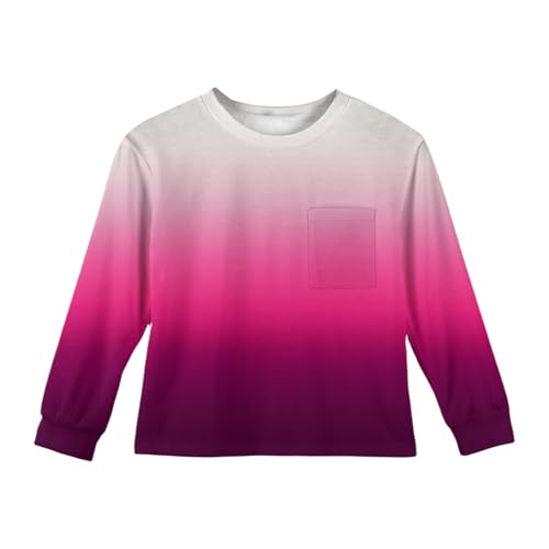 Girls Long Sleeve T-Shirt with Pocket Soft Crew Neck Top Casual Lightweight Tee for Kids2