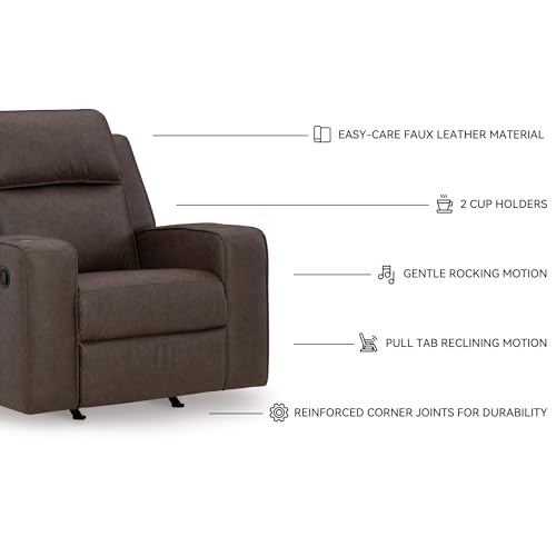 Image of Signature Design by Ashley Rocker Recliner Chair, Umber Brown, Lavenhorne