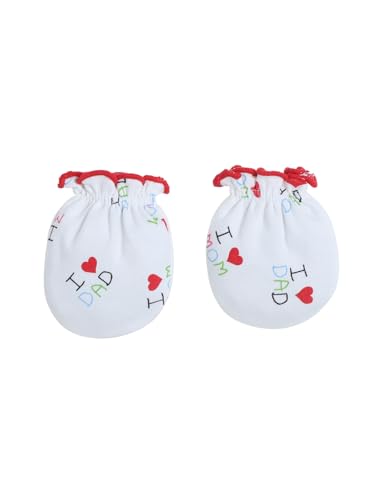 Image of Baby Eli Cotton Newborn Mittens (Picot Wrist) Set of 6 for Baby Boys & Girls 0-6 Months | Soft and Cozy Unisex Infant Gloves | Assorted Baby Hand Gloves | Adjustable Scratch Protection