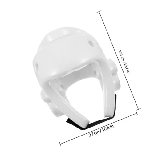 Casque de boxe blanc en PU réglable pour combat et hockey