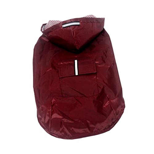 BCOATH Nylon Waterproof Fabric Reflective Strip Design Hooded Dog Raincoat Extra Large Size Puppy Poncho for