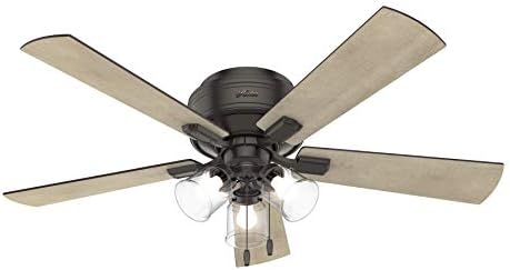 Hunter Fan 52 inch Noble Bronze Finish Ceiling Fan with LED Light Kit, 5 Blade (Renewed)
