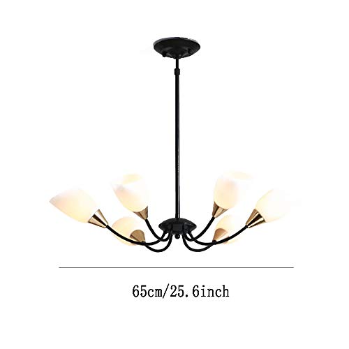 Chandelier moderne en verre mat pour supprimer les reflets - 4