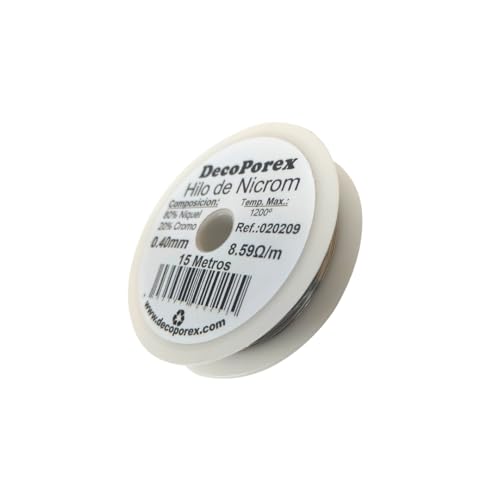 Bobina hilo de resistencia de Nicrom 0,40mm – 15 metros