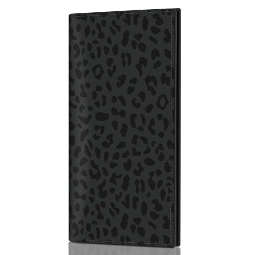 Airkit Leopard Checkbook Cover for Personal, PU Leather for Women