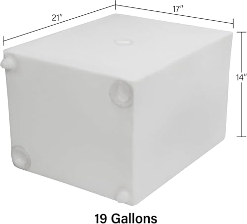 Image of 20 Gallon RV Fresh Water Tank, Potable Water Storage Tank for Drinking, Cooking, Cleaning, Showering, for Campers, Trailers, Motorhomes, RVs, Cube Shape, 21 inch x 17 inch x 14 inch (WT-5546)