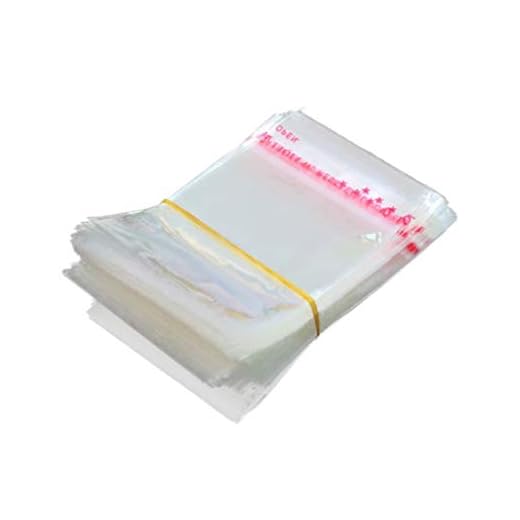 EXCEART 400 st genomskinliga cellofanväskor självhäftande tätningssmycken påse plastpåse för örhängen ringar smycken presentinslagning (10 x 16 cm)