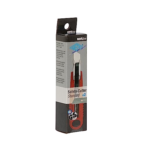 WEDO® 78800 Safety Cuttermesser Standard | Teppichmesser mit automatischem Klingenrückzug | Paketmesser mit ABS-Kunststoff | Profi Cutter mit 18 mm Klinge