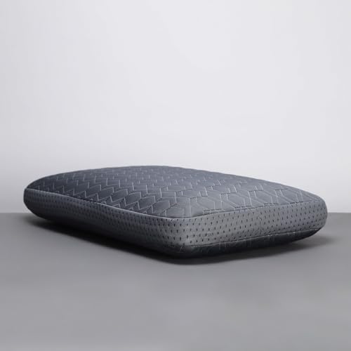 Image of LA VERNE Cooling Gel Infused Pincore Technology Breathable Memory Foam Pillow with 3S Rebound| Cool Gel Cervical Support for Neck & Shoulder Relief (1, Grey, Standard)