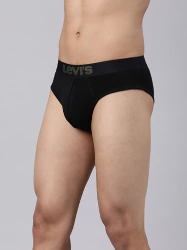 Image of Levi's 031A Brief for Men | Supima Modal Lycra Blend | Breathable Solid Men's Underwear | 4-Way Adaptive Stretch | Anti-Roll No-Dig Waistband | Supportive Gusset | Stay Retention | Pack of 1