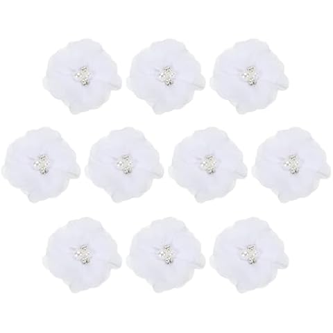 PATIKIL 10Pcs Chiffon Flowers for DIY Crafts Cover