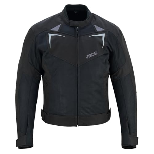 WMW WALI MOTO WEAR Motorradjacke für Herren,Wasserdichte Motorrad Sommer Jacke,Schutzjacke mit Protektoren & Belüftung,Motorrad Jacke (DE/NL/SE/PL, Alphanumerisch, XS, Regular, Regular, BLACK)