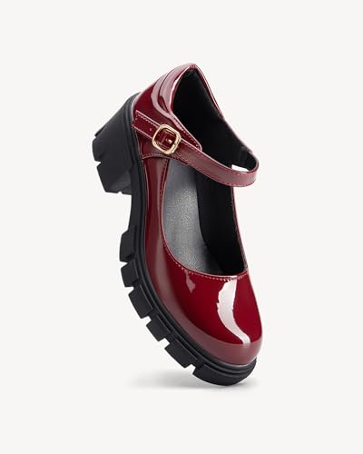 Women's Mary Jane Shoes Platform Low Heel Chunky Heels Ankle Strap Round Toe Dressy Pumps Oxford Style2