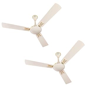 Luminous Deco Premium Audie 1200mm Ceiling Fan (Butter Cream, Pack of 2)