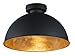 Produktbild Reality Leuchten Deckenleuchte Jimmy , 1 x E27 ohne Leuchtmittel, Durchmesser 31 cm, Außen schwarz, Innen goldfarbig, R60121002