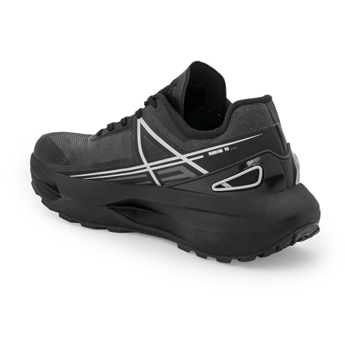 Image of Red Tape Men's Sneakers Black Grey Mesh TPU Round Toe Lace-Up