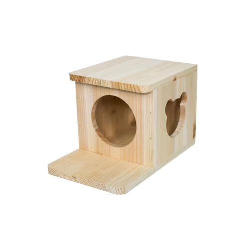 Mascota Chinchilla Hut Chinchilla Hause Hause Madera Hause Sin Pintura Clavija de madera Inodoro Moler Dientes