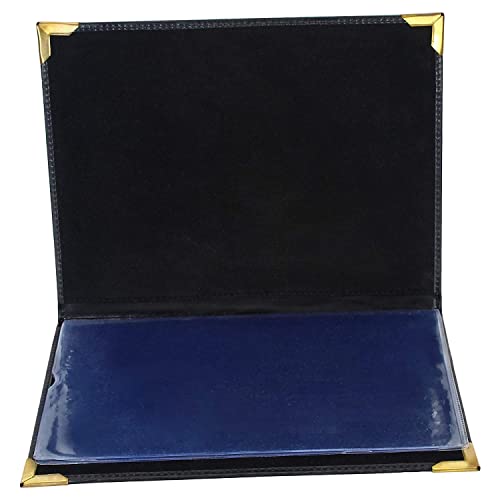Image of FUTURE X Set of 6 A4 Leather Menu Folders - Check Presenters for Hotels & Restaurants | Professional Business File, Document Holder & Organizer with 6 Leaf Sheets