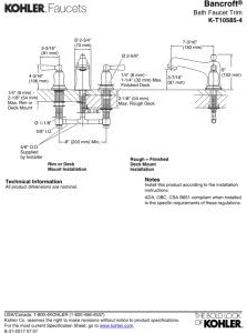 Miniatura 2 de KOHLER T10585-4-BN K-T10585-4-BN Grifo, tamaño único, níquel cepillado vibrante