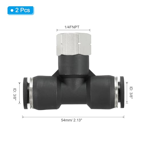 Te de derivación para filtros de agua domésticos 3/8 conexión push purificadores RO 3