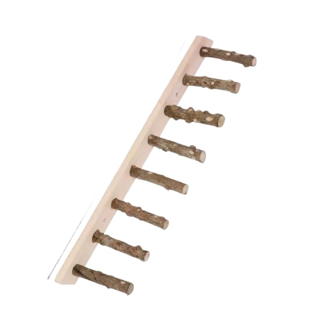 jkahh Escalera de madera interactiva de 4/6 peldaños para mascotas, para pájaros, loros, juguetes para hámster, juguete de escalada, accesorios para pájaros, madera, 8 escalones