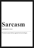 General Art Poster, Motiv Sarcasm, Wörterbuch, Größe A3, 30 x 42 cm, ungerahmt