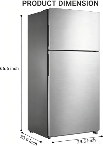 Techomey 18.0 Cu. Ft Top Freezer