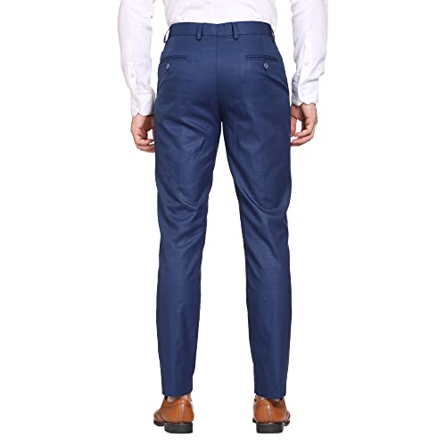 Image of MALENO Men's Diamond Textured Regular Fit Trouser | Soft and Breathable Fabric | Trousers for Office, Party