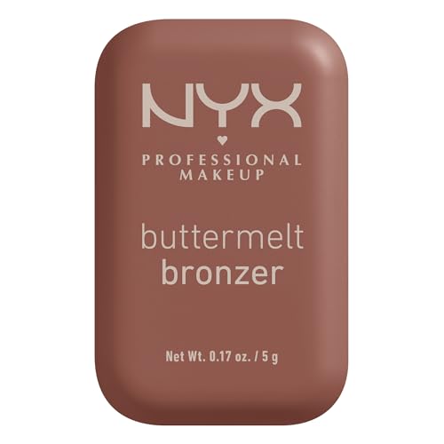 NYX PROFESSIONAL MAKEUP Buttermelt Bronzer, Powder Bronzer, 12 HR Wear, Fade Resistant & Transfer Resistant, Infused with Shea Butter - BUTTA OFF