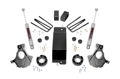 Rough Country 3.5" Suspension Lift Kit with Strut Spacers/N3 Shocks for Chevy Silverado & GMC Sierra 1500 (2014-2018 w/Stock Cast Alu or Stamped Steel Control Arms)