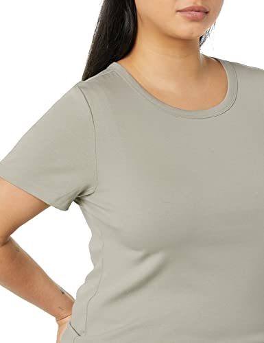 Image of Amazon Essentials Women's Slim-Fit Short-Sleeve Crewneck T-Shirt, Pack of 2
