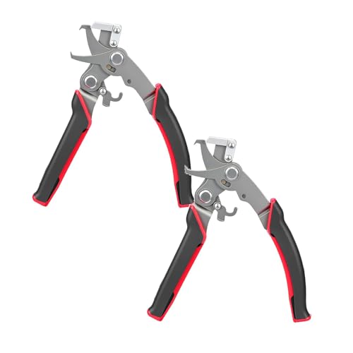 Rubu22a Car Clip Removal Tool, Heavy Duty Car Clip Pliers, Effortlessly Removes Stuck Clips, Plastic Rivets, Dashboard and Bicycle Tire Fixings (2, Red)