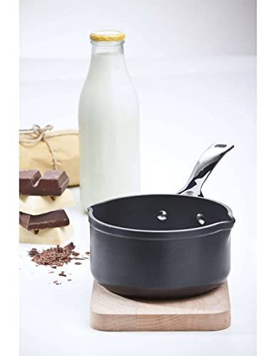 Foto von LE CREUSET Aluminium-Antihaft Milchtopf, Ø 16 cm, Für alle Herdarten inkl. Induktion geeignet, Anthrazit/Silber, 51109160010002