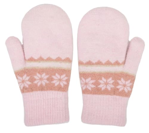Kids Winter Gloves Knitted Mittens Warm Outdoor Boys Girls Cold Weather Thermal Snow Glove 6-12 Years