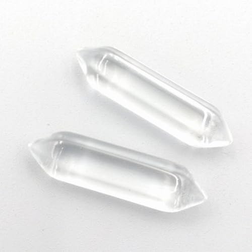 水晶 クリスタル ポイント型 2個 No.01 浄化用 天然石 パワーストーン 六角柱 穴なし 首飾り 魔除け 開運浄化 開運グッズ アクセサリパーツ ビーズクラブ