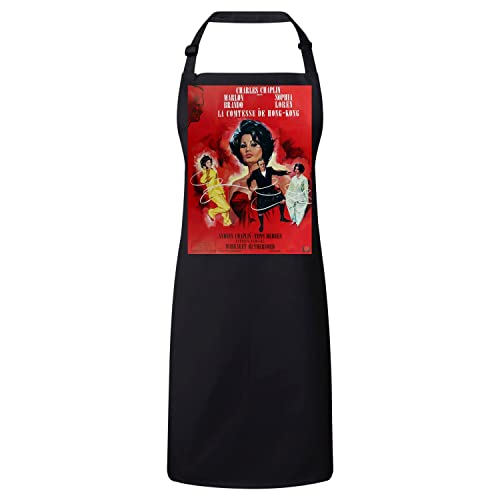 Tablier cuisine La Comtesse de Hong-Kong pour cuisiner sans taches avec un style affiche rétro