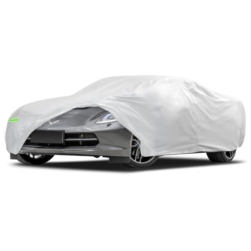 Image of Car Cover Custom Fit for Corvette C4 C5 C6 C7 C8 1980-2026, Migaven Waterproof Full Exterior Cover Sun Rain Protection with Door Zipper and Cotton Lining