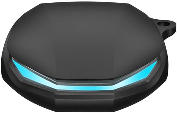 Soft Silicone Protective Case Cover Compatible with Lenovo GM2 Pro Earbuds, Protective Skin Sleeve with Key Chain (Black)