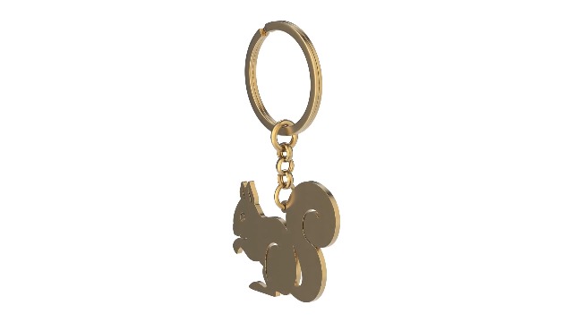 RAIDIN 18K Gold Plated Stainless Steel Squirrel Keychain – Cute Animal Keyring Gift For Women & Girls - View #12
