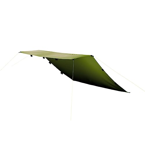 Tatonka Tarp 1 (425 x 445 cm) - Leicht, reißfest, wasserdicht - Mit getapten Nähten, Ösen, Abpsannschlaufen und verstärkten Eckpunkten - Schützt vor Sonne, Wind und Regen - Oliv-grün