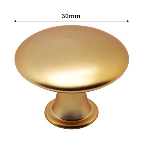 SWZHAI 16 Pcs Champagne Cabinet Knobs, Round Dresser Knob Kitchen Drawer Knobs, Single Hole Cupboard Door Knob Dresser Drawer Pulls Handles (Champagne) by SWZHAI - Image 2