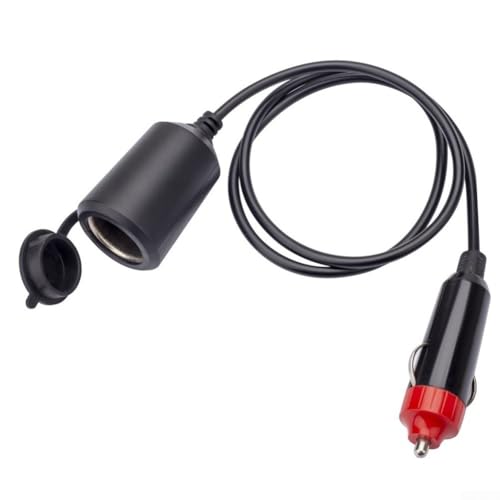 Image of SiSinkal Car Power Extension Cable 12V 24V Socket with LED Switch and Waterproof Cover for Vehicle Dashboard Camera GPS Sat Nav Devices Flexible Wiring Solution