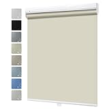 Estores Enrollables Opacas para Ventanas,Persianas Enrollables Sin Cordón Beige 70/80/90/100/120cm De Ancho,Persianas Enrollables Parasol Retráctiles,Cortinas De Privacidad,W×H-110×180cm(43 * 71in)