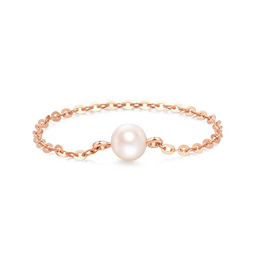 Bague chaîne en Perles Rose : le cadeau d'anniversaire fait main idéal pour elle