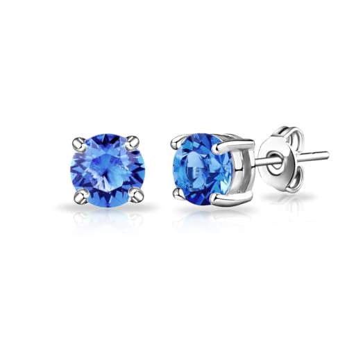 Philip Jones September (Sapphire) Birthstone Earrings Created with Zircondia® Crystals