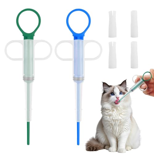 2 Stück Tabletteneingeber Katze Dogs Pet Feeder Tablettengeber für Katzen Pill Assist Katze Tablettengeber Katze,Tabletteneingeber für Katzen,Haustier Pet Pillenwerfer Wiederverwendbare Pusher Tablet